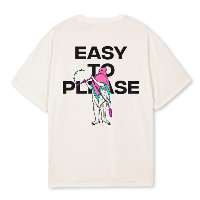 EASY Vintage White Oversized Tee.