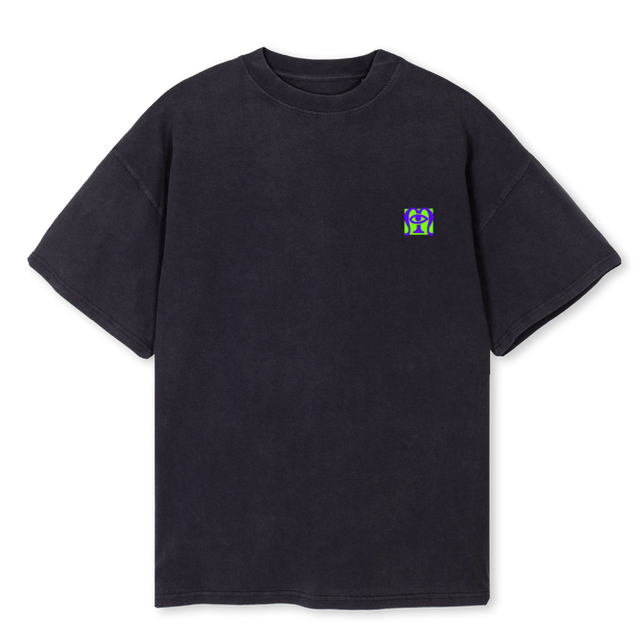 WRITTEN LOG Vintage Black Oversized Tee.