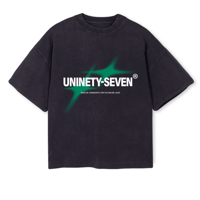 NEWUR Vintage Black Oversized Boxy Tee.