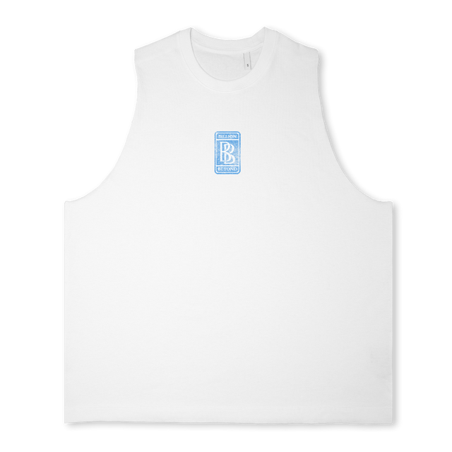 EMBLEM TANKTWHITE Bright white Oversized Vest.