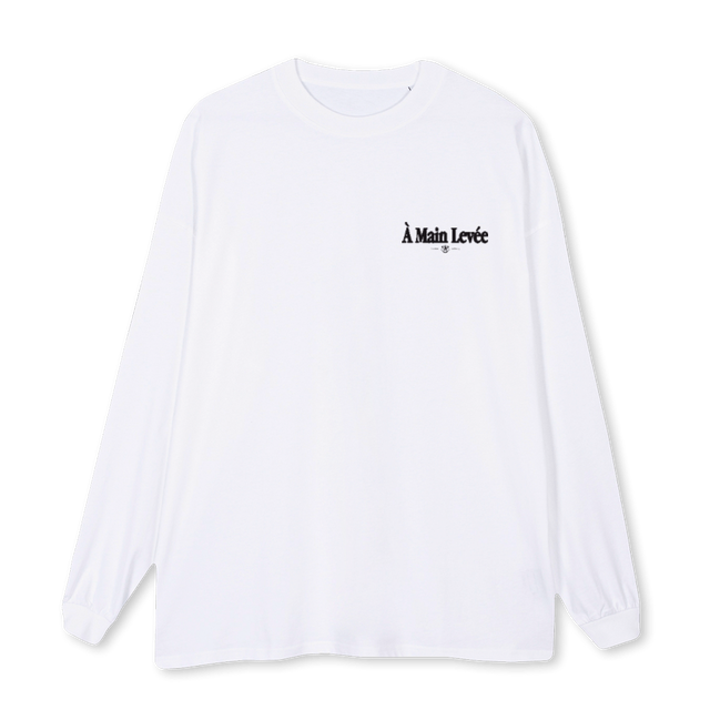 SOLISFLAGLONGSLEEVE White Oversized LS Tee.