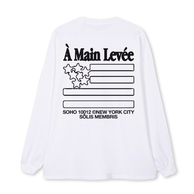 SOLISFLAGLONGSLEEVE White Oversized LS Tee.