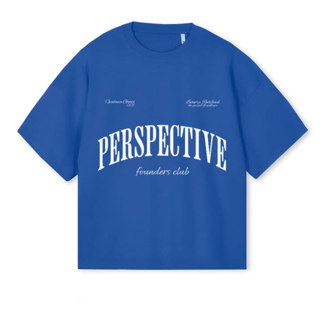 BLUEBOXYT Cobalt Blue Oversized Boxy Tee.