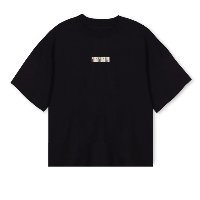 BLACKFRONTANDBACK Black Oversized Boxy Tee.
