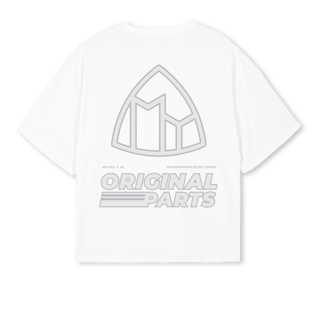 OPANDLOQUE White Oversized Boxy Tee.