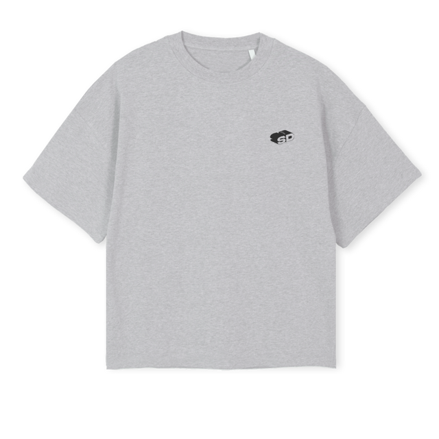 SDGREYVONE Light Grey Marl Oversized Boxy Tee.