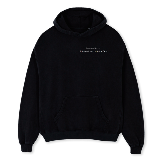 LOBSTERHOODIE Black Oversized Hoodie.
