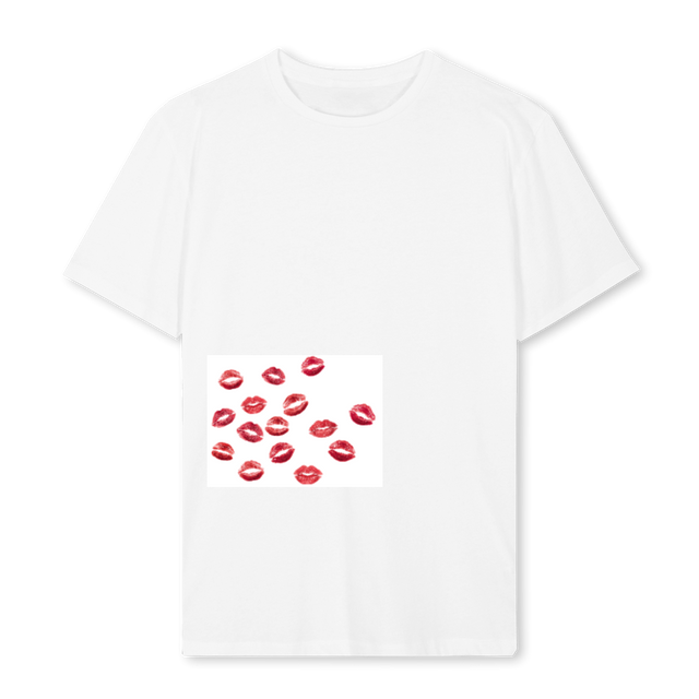 KISS PRINT RICHTIG White Regular Tee.
