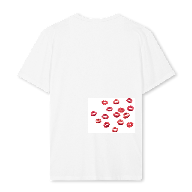 KISS PRINT RICHTIG White Regular Tee.