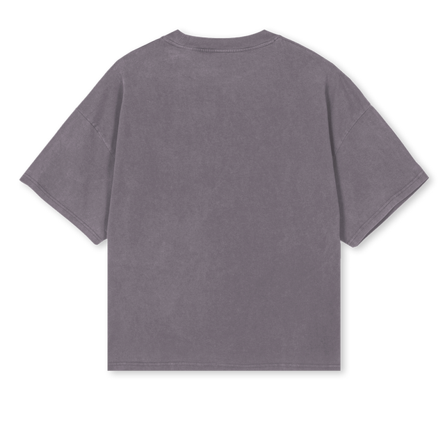 TRIPOLISMLIGHTGREY Pigment Grey Oversized Boxy Tee.