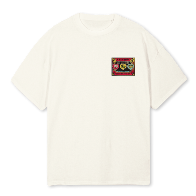 ARTGALLERIES Cream Oversized Tee.