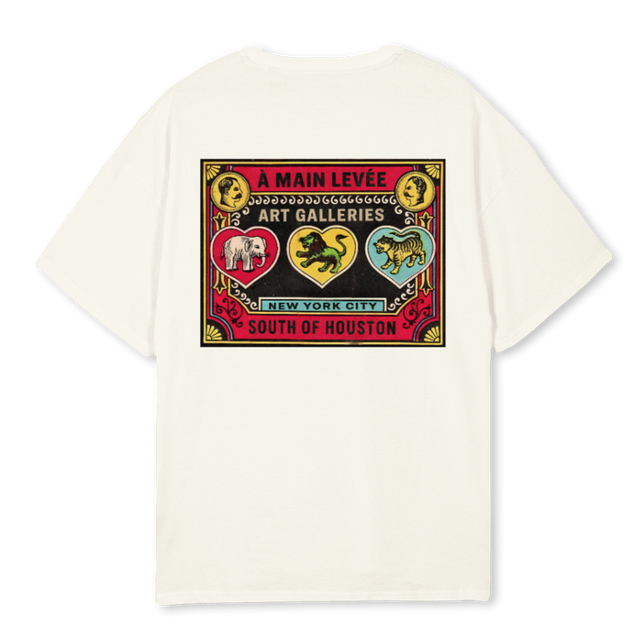 ARTGALLERIES Cream Oversized Tee.