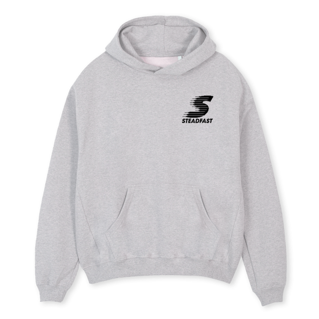 ATHGREY Light Grey Marl Oversized Hoodie.