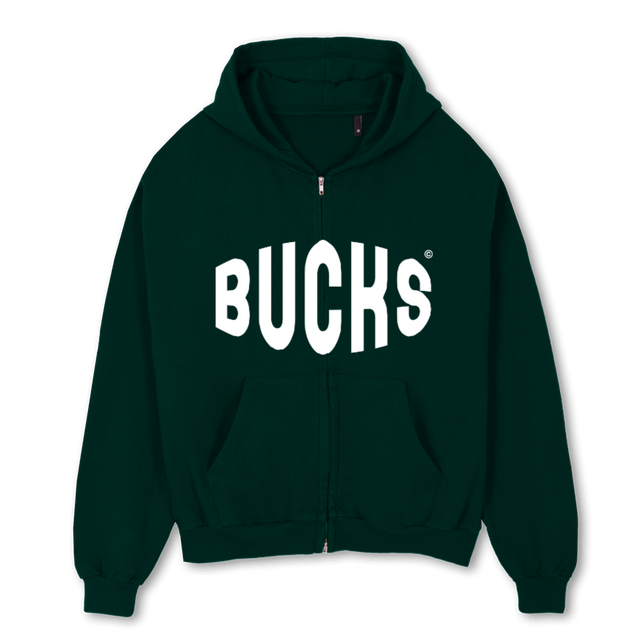 BCSVI Wild Green Oversized Zipped Hoodie.