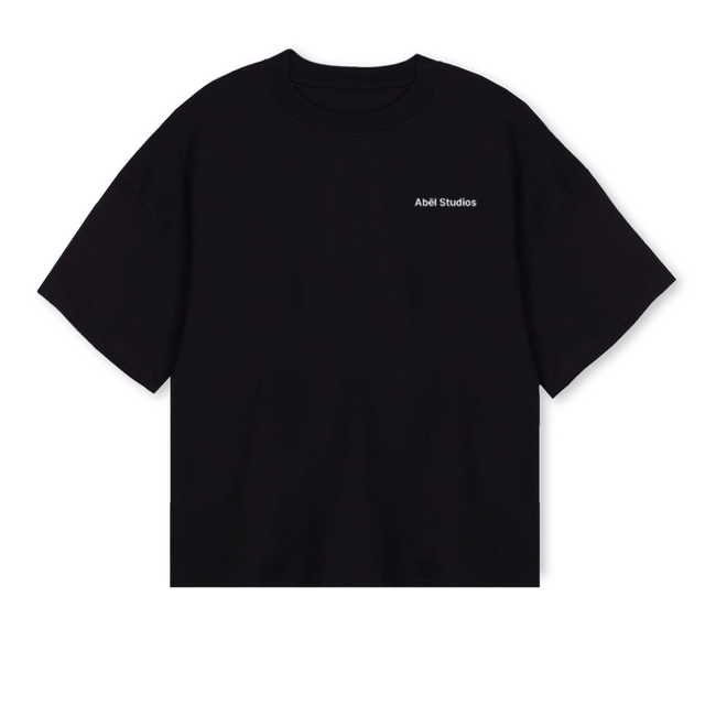 SABIR Black Oversized Boxy Tee.