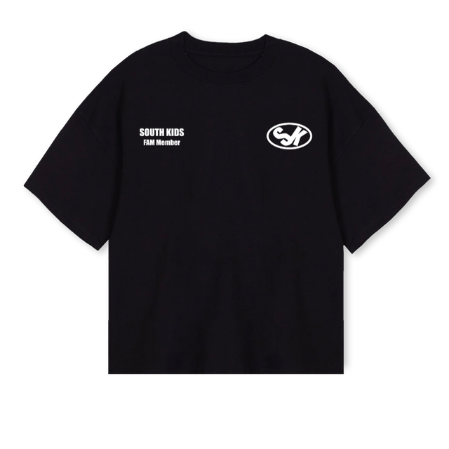 FAMMEMBERBLACK Black Oversized Boxy Tee.