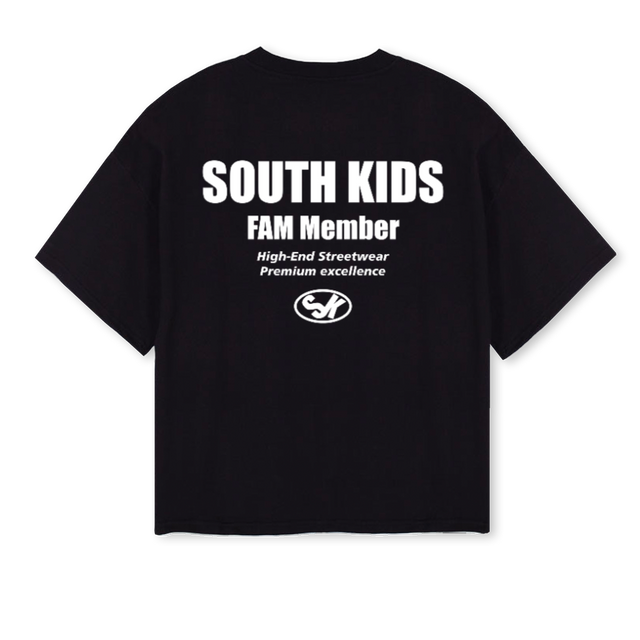 FAMMEMBERBLACK Black Oversized Boxy Tee.