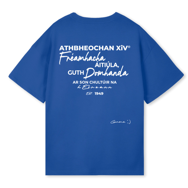 ATHBHEOBLUE Cobalt Blue Oversized Tee.