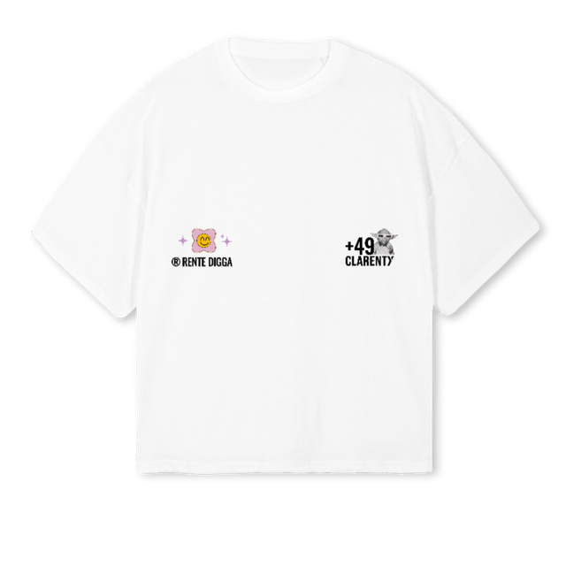 SUMMERTFWHTEE White Oversized Boxy Tee.