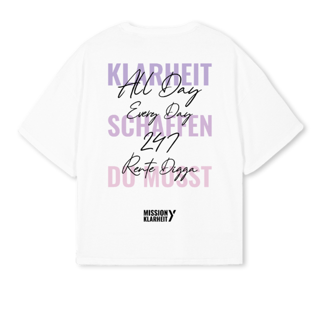 SUMMERTFWHTEE White Oversized Boxy Tee.