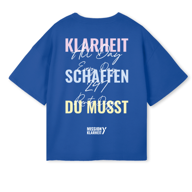 SUMMERTFAXA Cobalt Blue Oversized Boxy Tee.