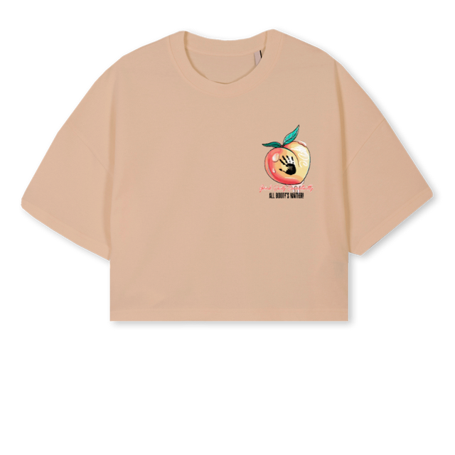 ALLBTYSMATTER Croissant Cropped Oversized Tee.