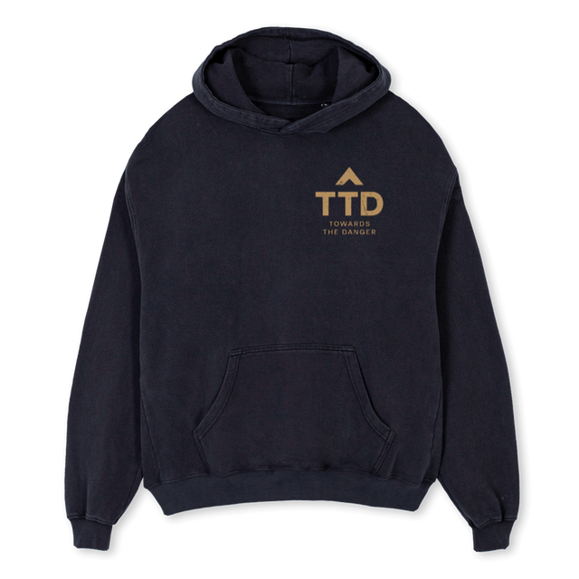 TDDSACRIFICEOH Vintage Black Oversized Hoodie.