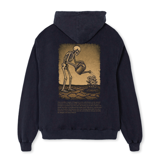 TDDSACRIFICEOH Vintage Black Oversized Hoodie.