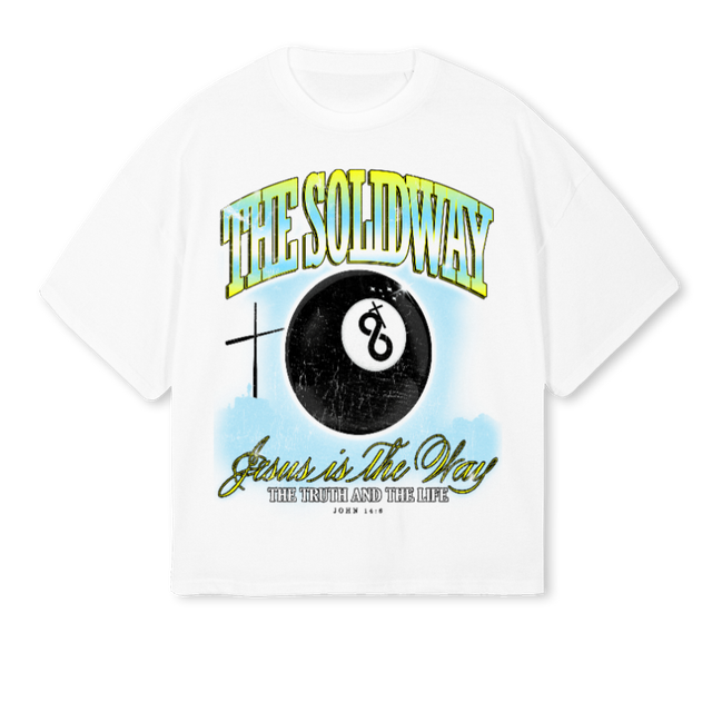 SOLIDWAY White Oversized Boxy Tee.
