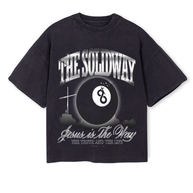 THESOLIDWAY Vintage Black Oversized Boxy Tee.