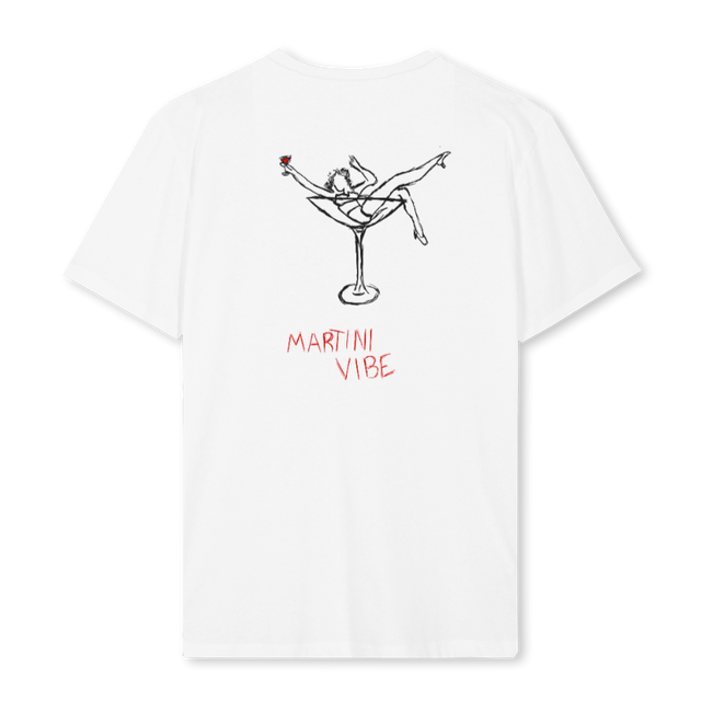 MARTINI VIBE White Regular Tee.