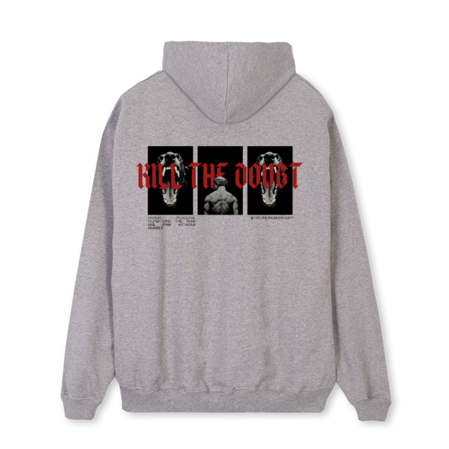 WARLIKEMAN HOODIEG_2 Grey Marl Regular Hoodie.