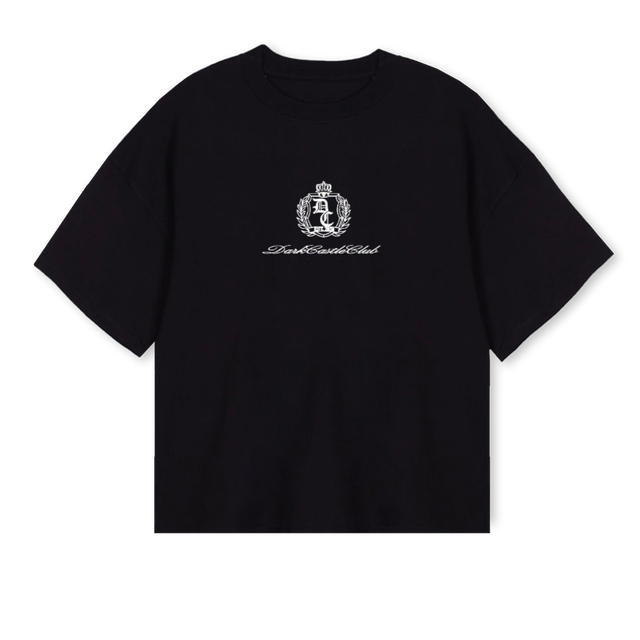 CAMISA MONOGRAMO NEG Black Oversized Boxy Tee.