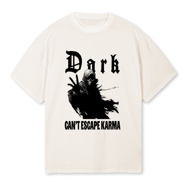 KARMA Vintage White Oversized Tee.