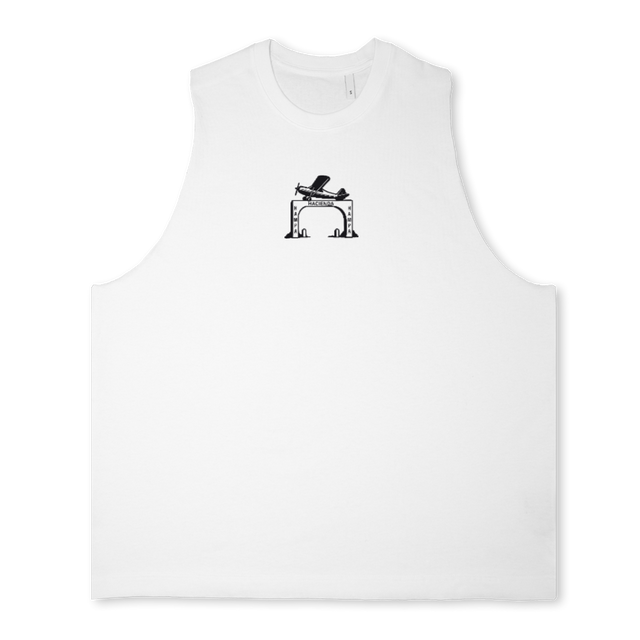 HACIENDA HA Bright white Oversized Vest.