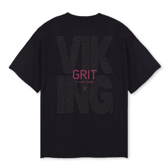 GRIT Black Oversized Tee.