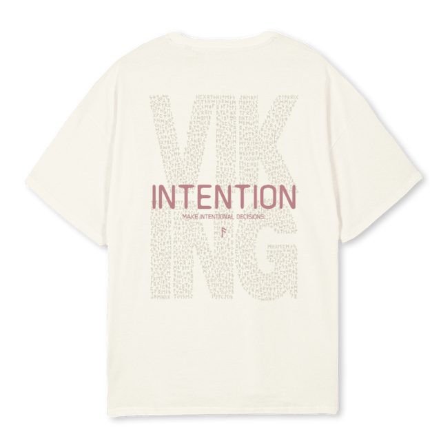 INTENTION Cream Oversized Tee.