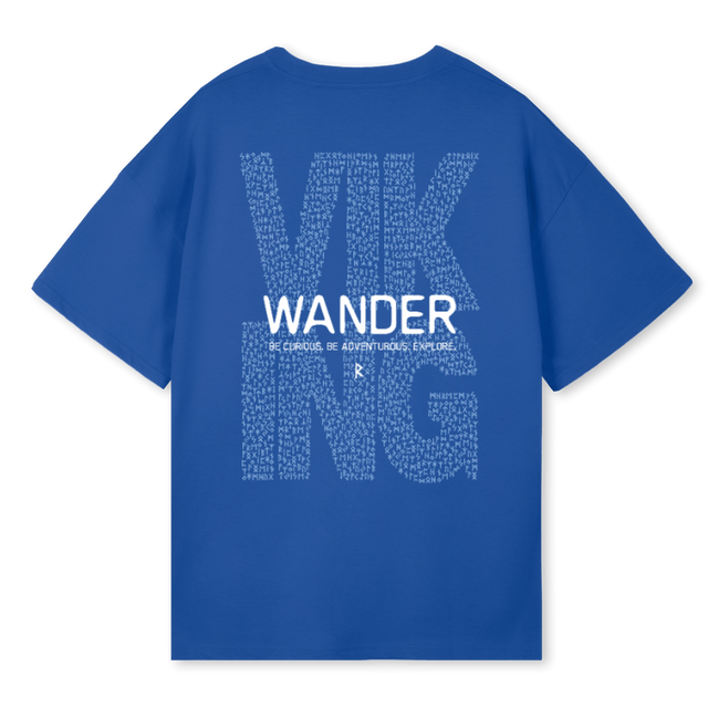 WANDERVALUE Cobalt Blue Oversized Tee.