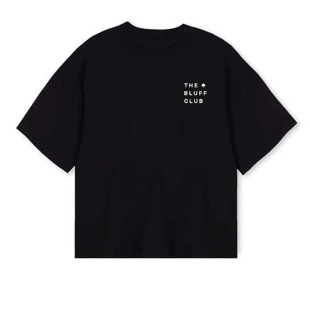 THE BLUFF TBC Black Oversized Boxy Tee.