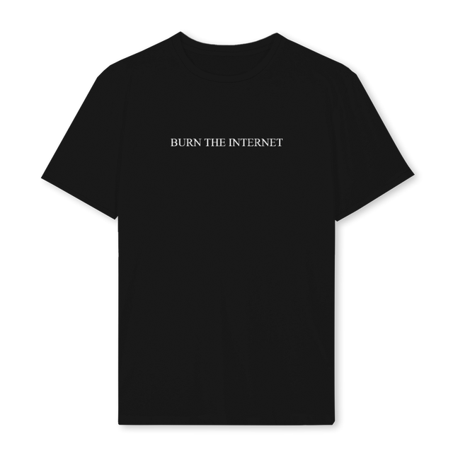BURNTHEINTERNETTEE Black Regular Tee.