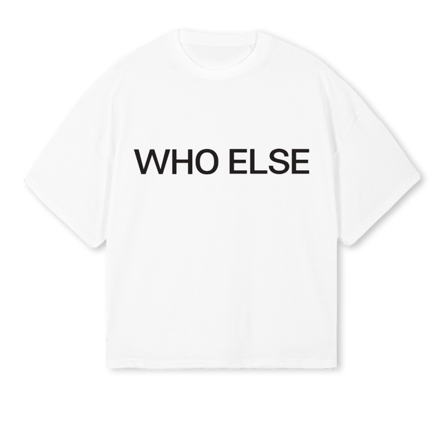 WHOELSE KOLOR White Oversized Boxy Tee.