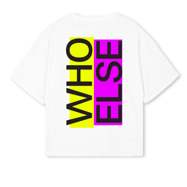 WHOELSE KOLOR White Oversized Boxy Tee.