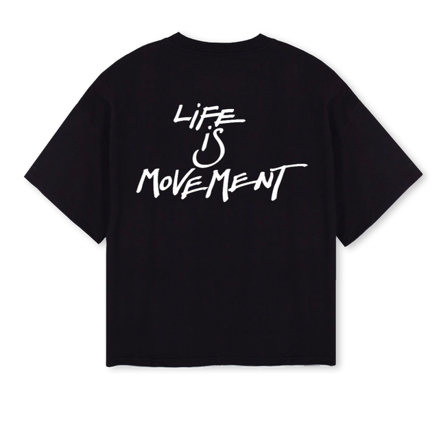 LMTSHIRTONE Black Oversized Boxy Tee.