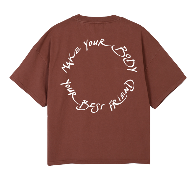 LMTSHIRTFOUR Vintage Brown Oversized Boxy Tee.