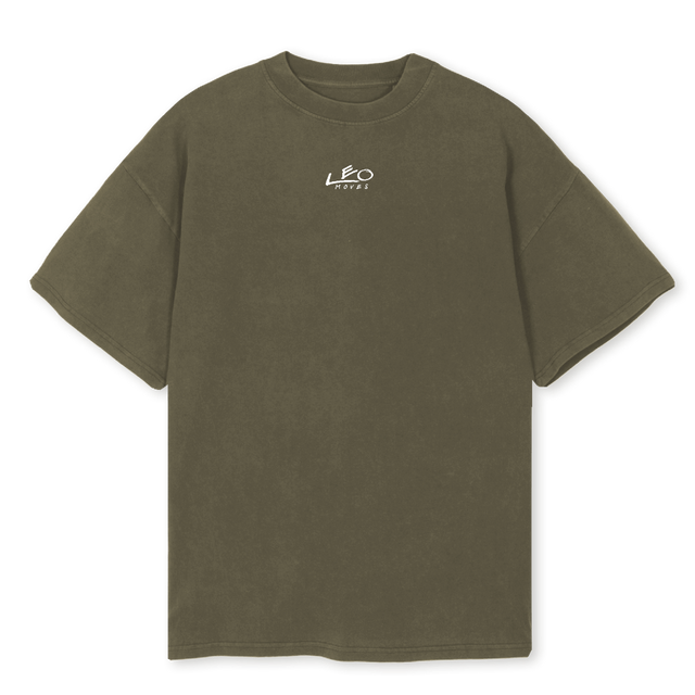 LMTSHIRTFIVE Vintage Olive Oversized Tee.