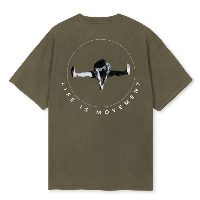 LMTSHIRTFIVE Vintage Olive Oversized Tee.