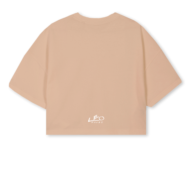 LMCROPONE Croissant Cropped Oversized Tee.