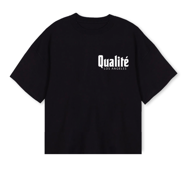 PHIL BLACC Black Oversized Boxy Tee.