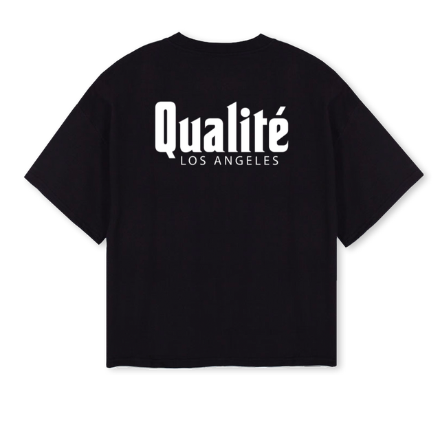 PHIL BLACC Black Oversized Boxy Tee.