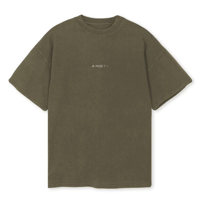 ICONTSHIRTOVEROLIVE Vintage Olive Oversized Tee.